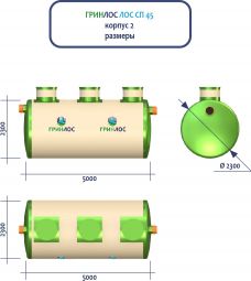ГРИНЛОС Ливневая канализация 45-2300-2 стеклопластиковая