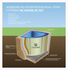 ГРИНЛОС Купель 1500*1500*1200 Угловая