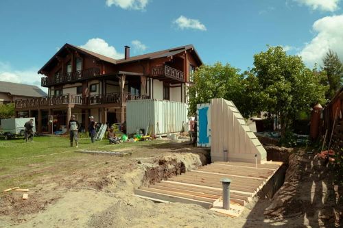 Монтаж погреба ГРИНЛОС ДТБ 5000*2000*2000 с боковым входом через дверь с тамбуром