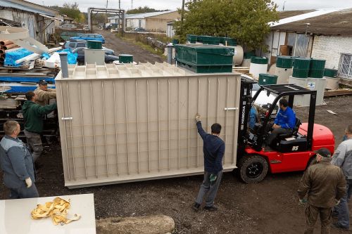 Подбор и погрузка Гринлос Погреб ЛКТ 3500*2000*2000 со входом через люк с тамбуром