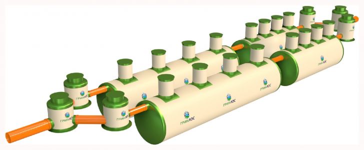 ГРИНЛОС Ливневая канализация 120-2300-2 стеклопластиковая